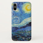 Funda Para iPhone X Vicent Van Gogh Starry Night Vintage Bella Artes<br><div class="desc">Estuche de Bella Artes Vintage nocturno Vincent Van Gogh Starry</div>