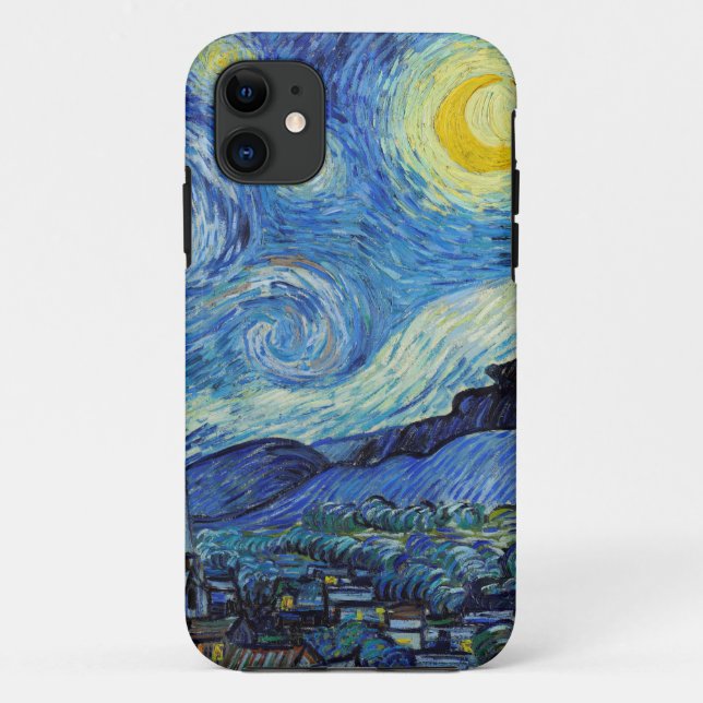 Funda De Case-Mate Para iPhone Vicent Van Gogh Starry Night Vintage Bella Artes (Reverso)