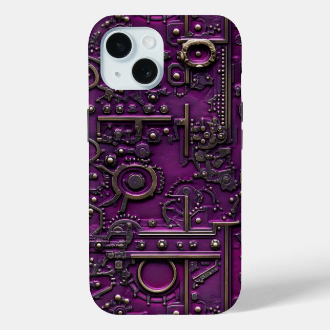 Funda De Case-Mate Para iPhone Victoriano Steampunk Gear Amethyst Purple (Reverso )
