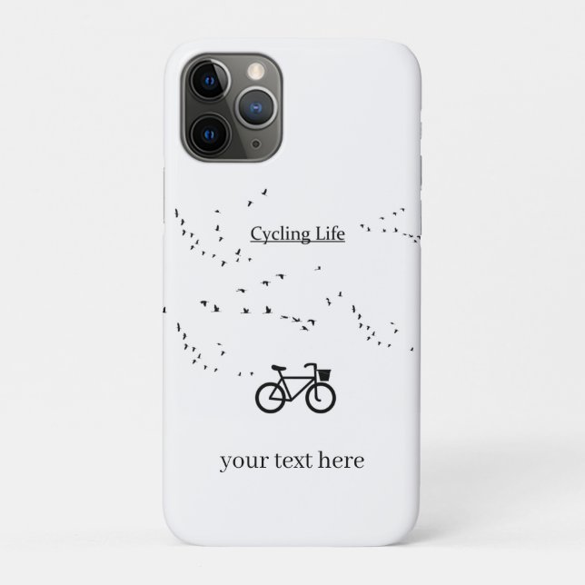 Funda De Case-Mate Para iPhone Vida Ciclista Libre Arte en Blanco y Negro (Reverso)