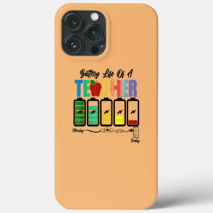 Funda Para iPhone 13 Pro Max Vida de batería de un maestro divertida vida de ma
