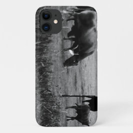Funda Para iPhone 11 Vida de granja, familia de vacas