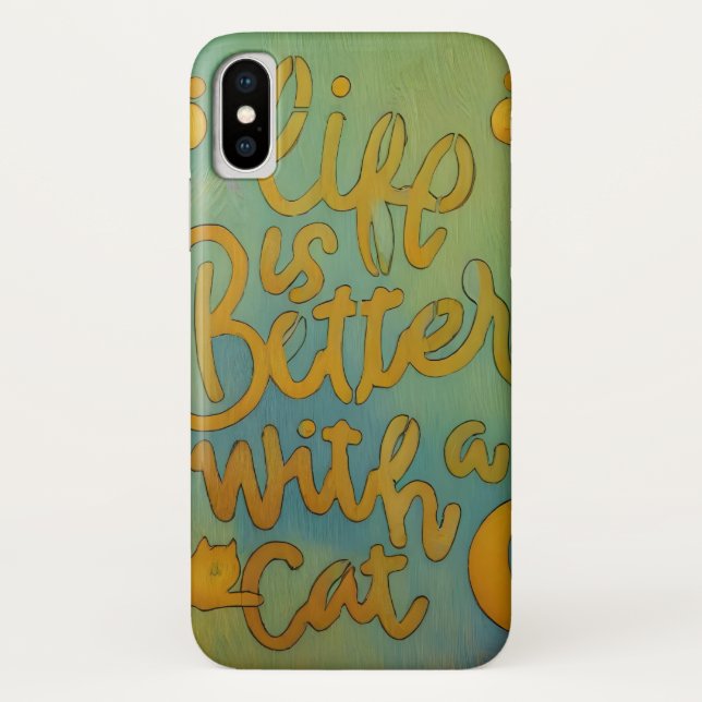 Funda De Case-Mate Para iPhone Vida del gato (Reverso)