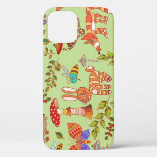 Funda Para iPhone 12 Vida en el Bosque: Ilustración Vintage de Flora y