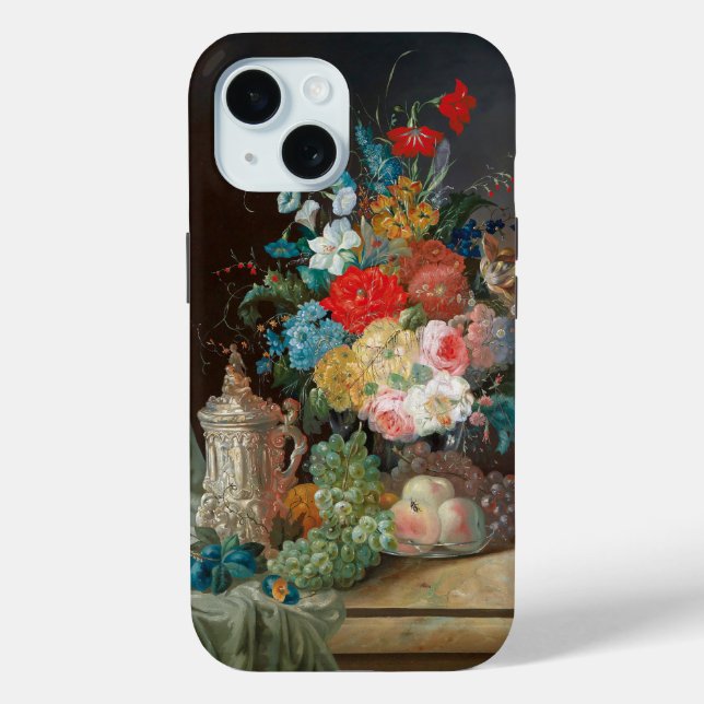 Funda De Case-Mate Para iPhone Vida fija y maestras: flores y fruta (Reverso )
