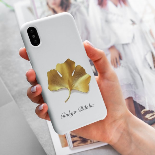 Funda De Case-Mate Para iPhone Vida herbal, personalizable Golden Ginkgo Biloba (Subido por el creador)