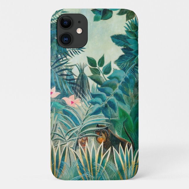 Funda De Case-Mate Para iPhone Vida silvestre en pintura de selva tropical (Reverso)