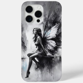 Funda Para iPhone 15 Pro Max Vida urbana en blanco y negro, ciudad de cuento de