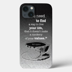 Funda Para iPhone 13 Vida y valores, cita ilustrada de existencialismo