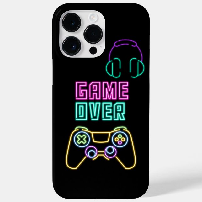 Funda De Case-Mate Para iPhone Videojuego de Guay Neon. (Reverso)