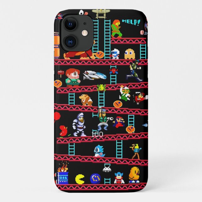 Funda De Case-Mate Para iPhone Videojuegos retro (Reverso)