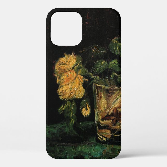 Funda De Case-Mate Para iPhone Vidrio con Rosas de Vincent van Gogh (Reverso )
