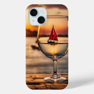 Funda Para iPhone 15 Vidrio con velero