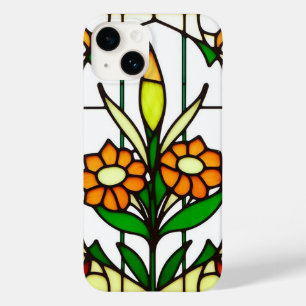Funda Para iPhone 14 De Case-Mate Vidrio de colores colorido que representa flores