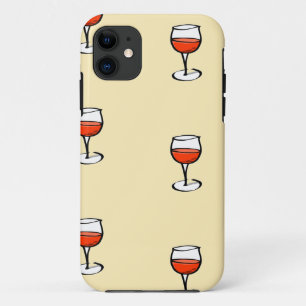 Funda Para iPhone 11 Vidrio de vino sobre naranja