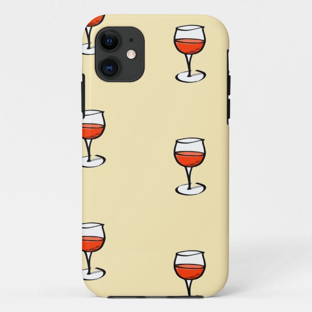 Funda De Case-Mate Para iPhone Vidrio de vino sobre naranja (Reverso)