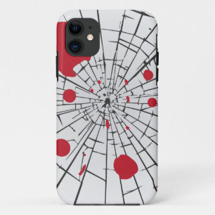 Funda Para iPhone 11 vidrio destrozado de halloween