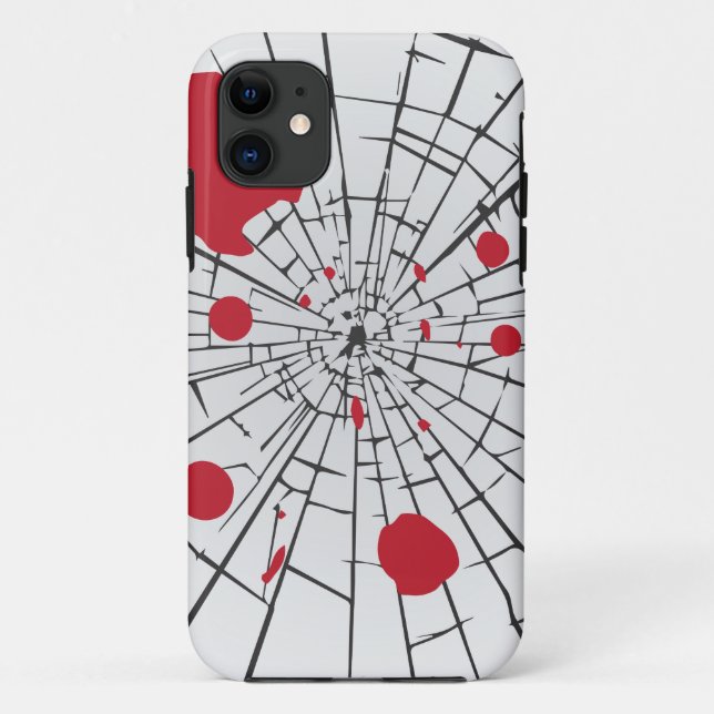 Funda De Case-Mate Para iPhone vidrio destrozado de halloween (Reverso)