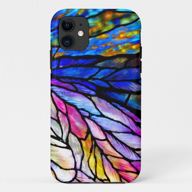 Funda De Case-Mate Para iPhone Vidrio manchado, Tiffany - Estilo, (Reverso)