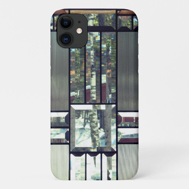 Funda De Case-Mate Para iPhone Vidrio metálico de vidrio manchado gris plateado n (Reverso)