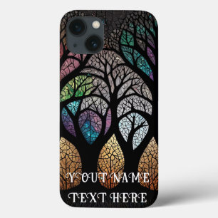 Funda Para iPhone 13 Vidrio Mosaico del Árbol de la Vida