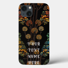 Funda Para iPhone 13 Vidrio Mosaico del Árbol de la Vida