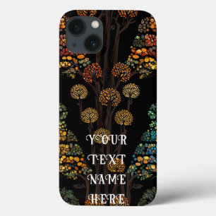 Funda Para iPhone 13 Vidrio Mosaico del Árbol de la Vida