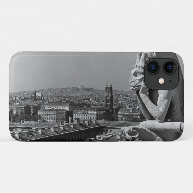 Funda De Case-Mate Para iPhone Vieja Francia París Notre Dame Catedral pensadora (Reverso (horizontal))