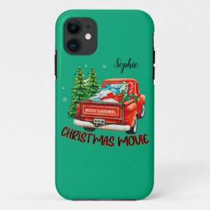 Funda Para iPhone 11 Vieja película de Navidades de camiones rojos