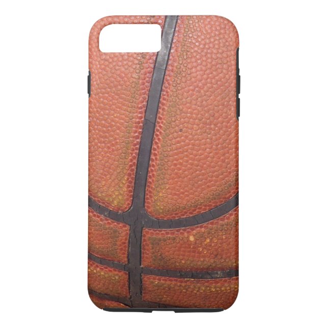 Funda De Case-Mate Para iPhone Vieja textura retro de básquetbol (Reverso)