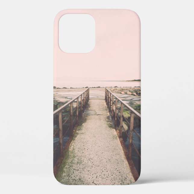 Funda De Case-Mate Para iPhone Viejo puente con rieles metalizado oxidados cerca  (Reverso )