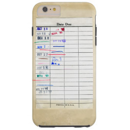 Funda Resistente Para iPhone 6 Plus Viejo resbalón sellado biblioteca debido de papel