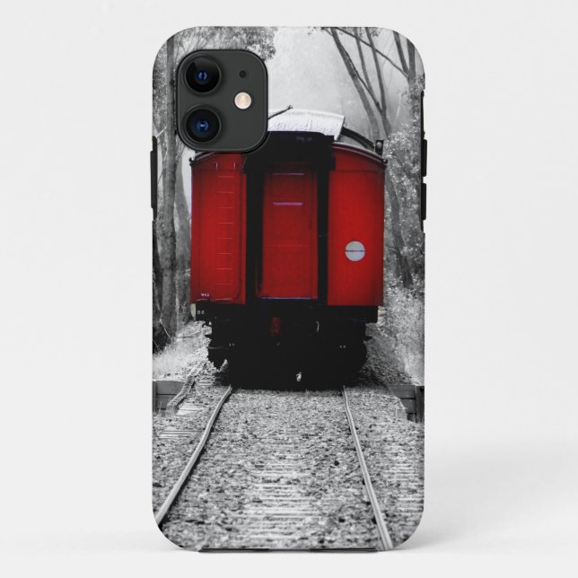 Funda De Case-Mate Para iPhone Viejo tren de vapor rojo de moda (Reverso)