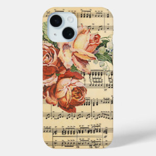 Funda Para iPhone 15 Viejo trío Rosa sobre música