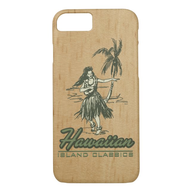 Funda De Case-Mate Para iPhone Vientos comerciales de la isla hawaiana Hula Chica (Reverso)
