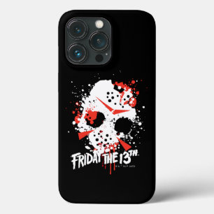 Funda Para iPhone 13 Pro Viernes 13   Paint Splatt Hockey Mask