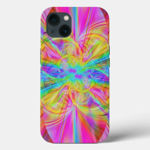 Funda Para iPhone 13 Vigas de arco iris de cristal