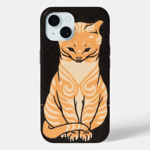 Funda Para iPhone 15 Viñage Whimsical Julie De Graag Sitting Cat