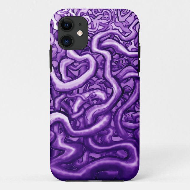 Funda De Case-Mate Para iPhone Viñas de púrpura (Reverso)