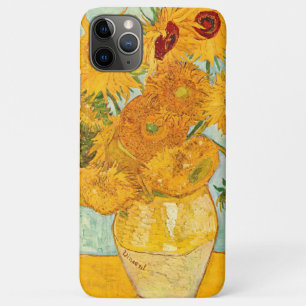 Funda Para iPhone 11 Pro Max Vincent Van Gogh Doce Girasoles En un Jarrón Arte