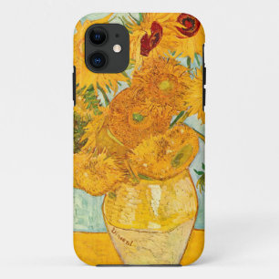 Funda Para iPhone 11 Vincent Van Gogh Doce Girasoles En un Jarrón Arte