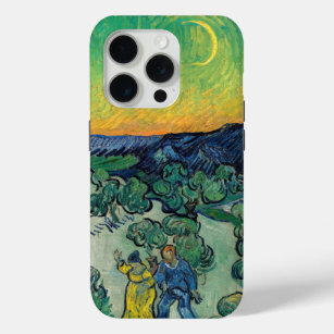 Funda Para iPhone 15 Pro Vincent van Gogh - Paisaje iluminado por luna con 