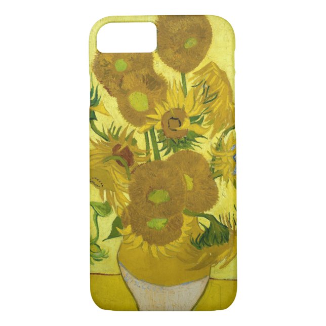 Funda De Case-Mate Para iPhone Vincent Van Gogh Quince Sunflowers En Una Vara (Reverso)