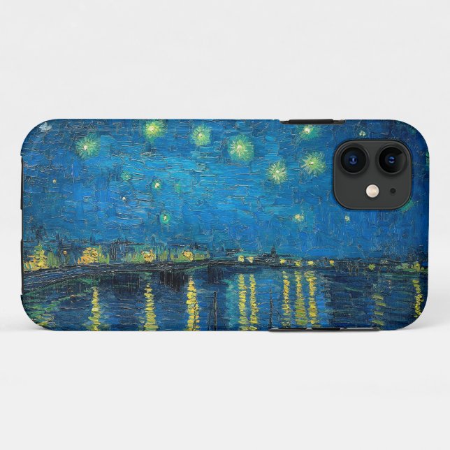 Funda De Case-Mate Para iPhone Vincent Van Gogh Starry Night Over the Rhone (Reverso (horizontal))