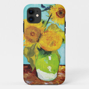 Funda Para iPhone 11 Vincent Van Gogh Tres Girasoles En un Jarrón