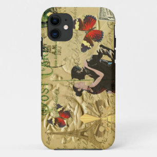 Funda Para iPhone 11 Viñeta Paris Tango postal