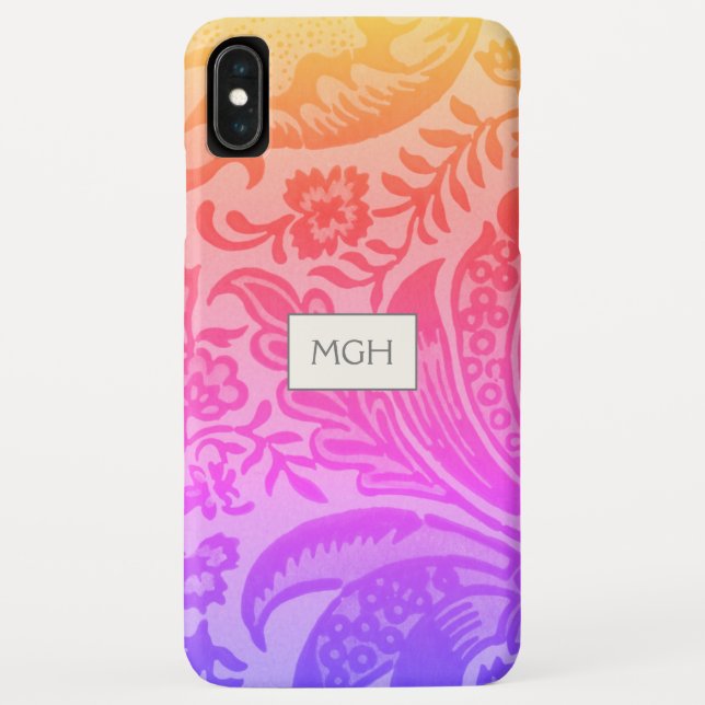 Funda De Case-Mate Para iPhone Viñeta William Morris Rainbow Botánico (Reverso)