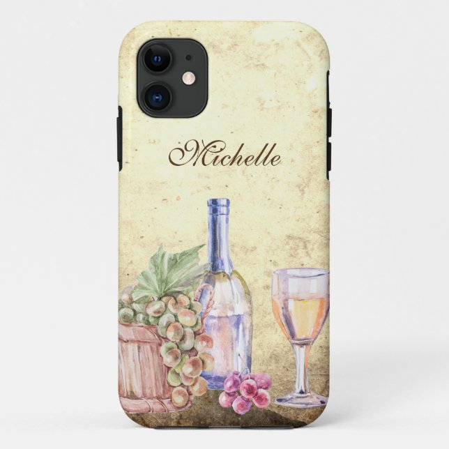 Funda De Case-Mate Para iPhone Vino de bodega personalizada (Reverso)