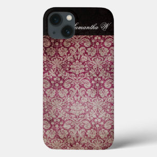 Funda Para iPhone 13 Vino de Damasco Vintage, estuche para iPhone perso