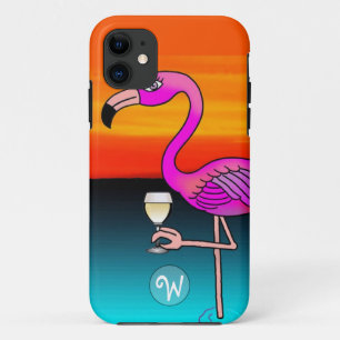 title_seo2 Vino rosa bebiendo Flamingo Monogramado